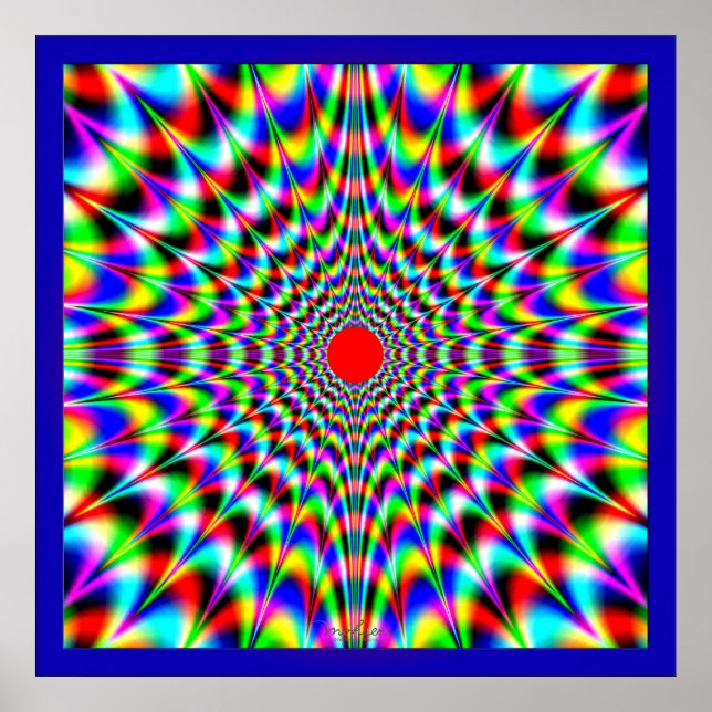 Póster Brote de radiación fractal (Frente)