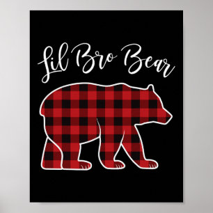 Póster Brother Bear Pajama Red Buffalo Xmas Funny Family