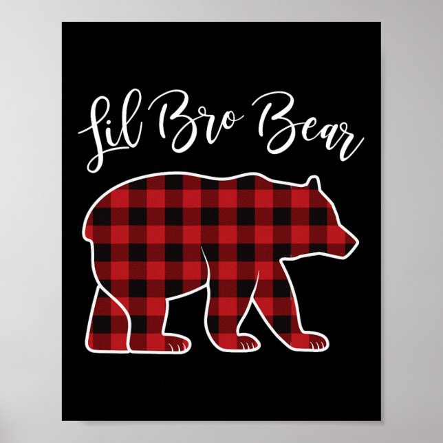 Póster Brother Bear Pajama Red Buffalo Xmas Funny Family (Frente)