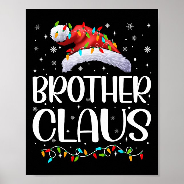Póster Brother Claus Xmas enciende Navidades Pajama Match (Frente)