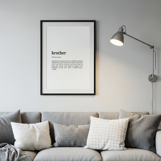 Póster Brother Definition Poster – Gift for Brother