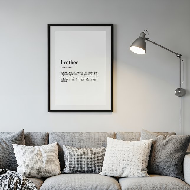 Póster Brother Definition Poster – Gift for Brother (Subido por el creador)