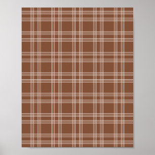 Póster Brown Gingham