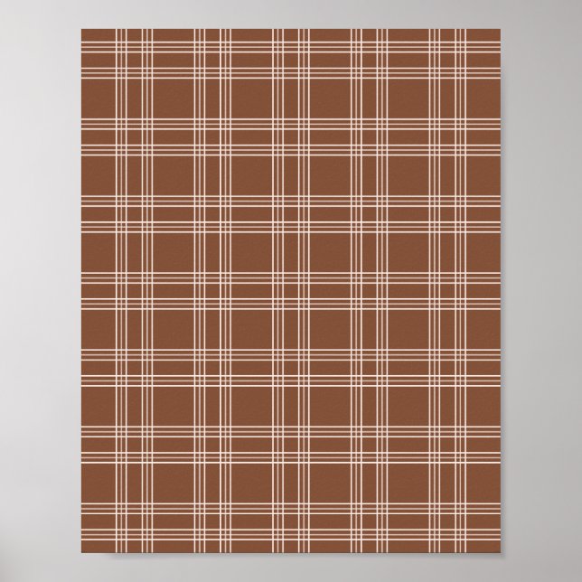 Póster Brown Gingham (Frente)