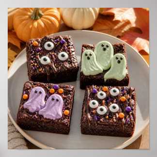 Póster brownies de Halloween