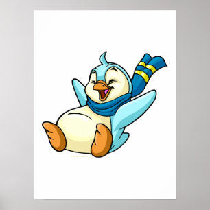 Póster Bruce azul deslizante