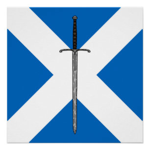 Póster Bruce Sword en Saltire
