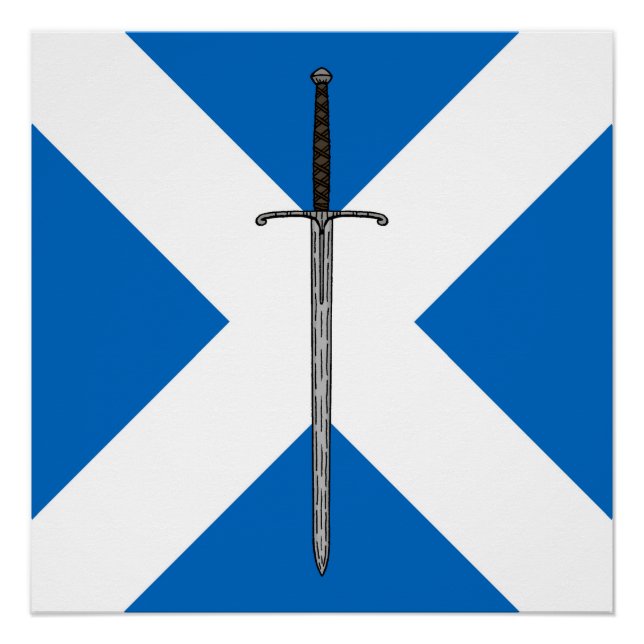 Póster Bruce Sword en Saltire (Anverso)