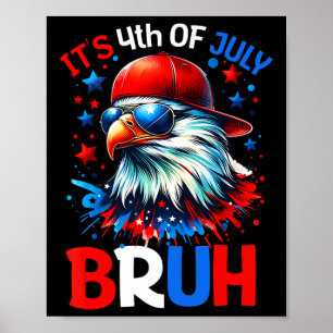 Póster Bruh 4 De Julio Niños Niños 4 De Julio Bald Eag