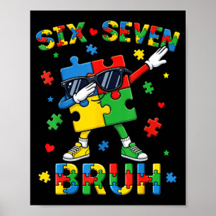 Póster Bruh 67 rompecabezas de conciencia del autismo hac