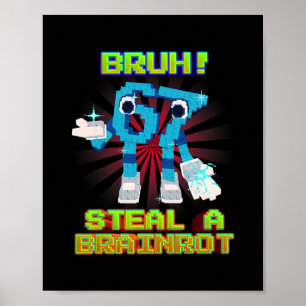 Póster Bruh 67 Seis Siete 6-7 Divertido Meme Brainrot Par