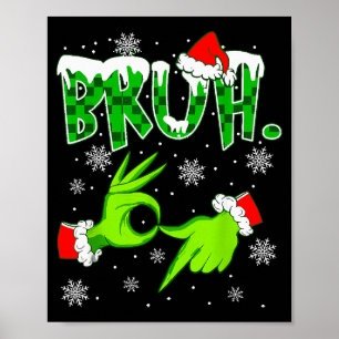 Póster Bruh 67 Seis Siete 6 7 Meme Navidad Divertido Gen