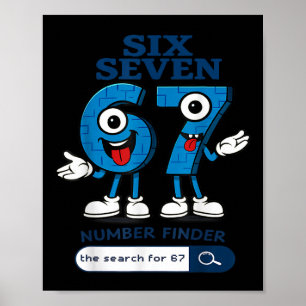 Póster Bruh 67 Seis Siete 6-7 Talian Meme de Brainrot Par