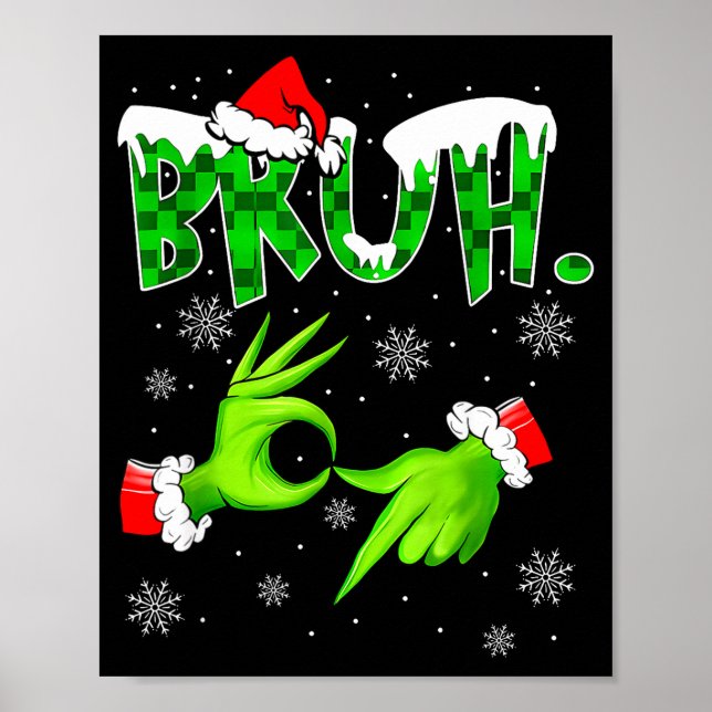 Póster Bruh 67 Six Seven 6 7 Meme Christmas Funny Gen Alp (Frente)
