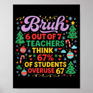 Póster Bruh 6 De Cada 7 Profesores 67 Por Ciento Estudian