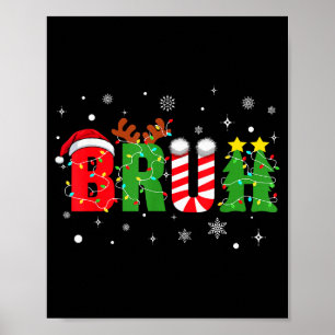 Póster Bruh Divertido Navidad Cuadro Rojo Adolescentes Ni