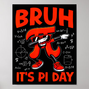 Póster Bruh Es Día De Pi 3.14 Símbolo Matemático Para Niñ