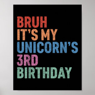 Póster Bruh es el arcoiris C, el tercer cumpleaños de mi