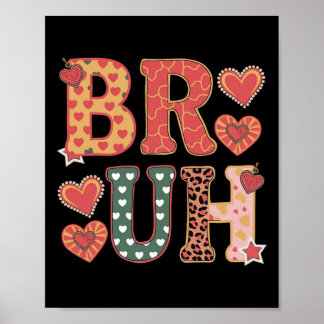 Póster Bruh Funny Meme Brother Greeting Adolescentes Boy