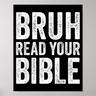 Póster Bruh Lee Tu Biblia Divertido Humor Cristiano Fe R