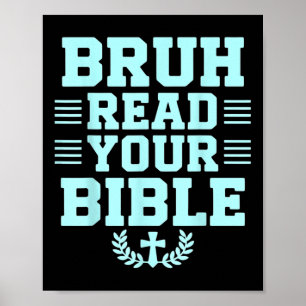 Póster Bruh Leer tu Biblia Dios Religión Cristiana Cristo