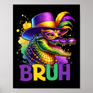 Póster Bruh Mardi Gras Adolescentes Niños Coligadores Mar