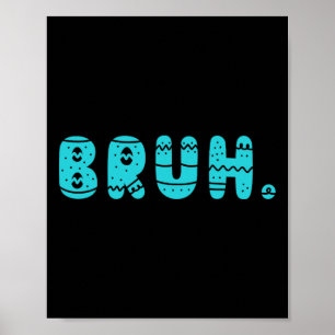 Póster Bruh Meme Easter Day Gracioso Bunny Eggys Adolesce