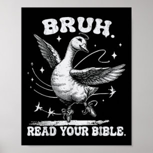 Póster Bruh Meme lee tu Biblia Dios Gracioso Ch