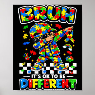Póster Bruh para ser diferente rompecabezas conciencia au