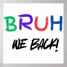 "BRUH" Poster divertida en aula para profesores