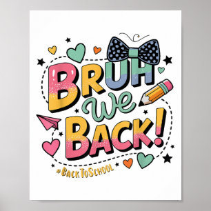 Póster Bruh Respaldamos El Gracioso Estilo Adolescente Pr