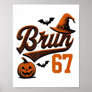 Póster Bruh Seis Siete Halloween 6-7 Fantasma Divertido M