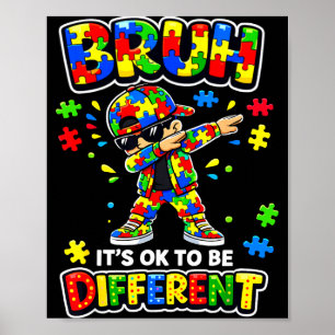 Póster Bruh ser diferente rompecabezas de dabbing autismo