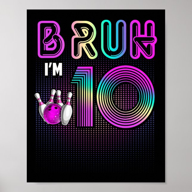 Póster Bruh, tengo 10 años, es mi décimo cumpleaños (Frente)