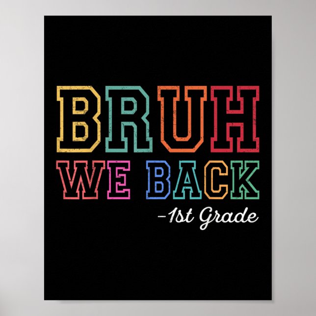 Póster Bruh Volvemos 1er Grado Primer Día De Colegio De V (Frente)