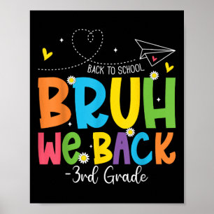 Póster Bruh Volvemos 3er Grado Volver A La Escuela Tercer