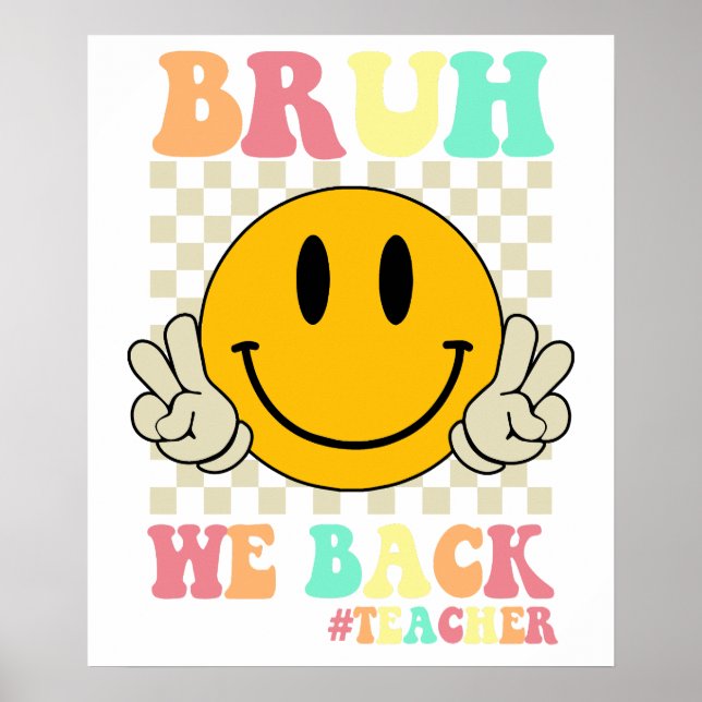 Póster bruh volvemos estamos fuera (Frente)