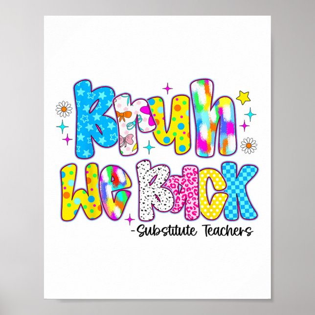 Póster Bruh Volvemos Maestros Sustitutos Divertidos De Vu (Frente)
