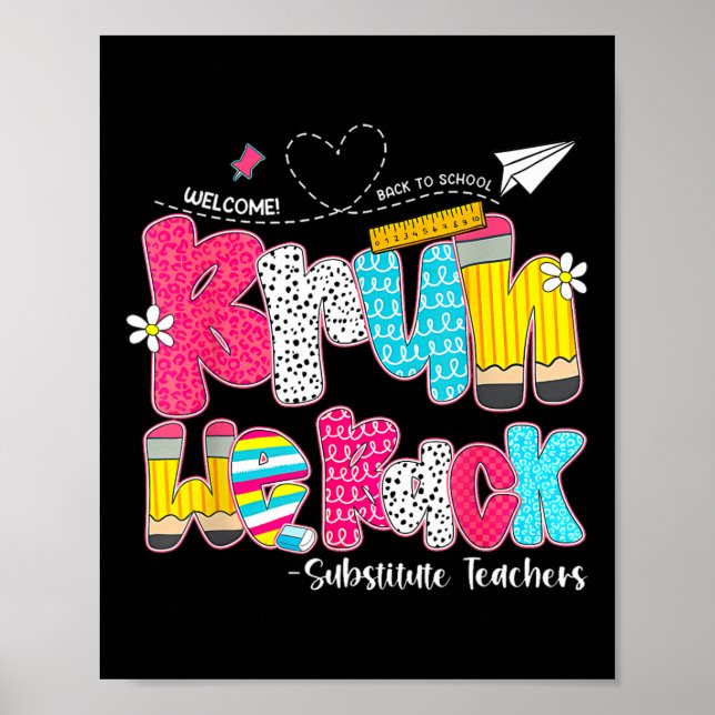 Póster Bruh We Back Substitute Teachers Welcome Back To S (Frente)