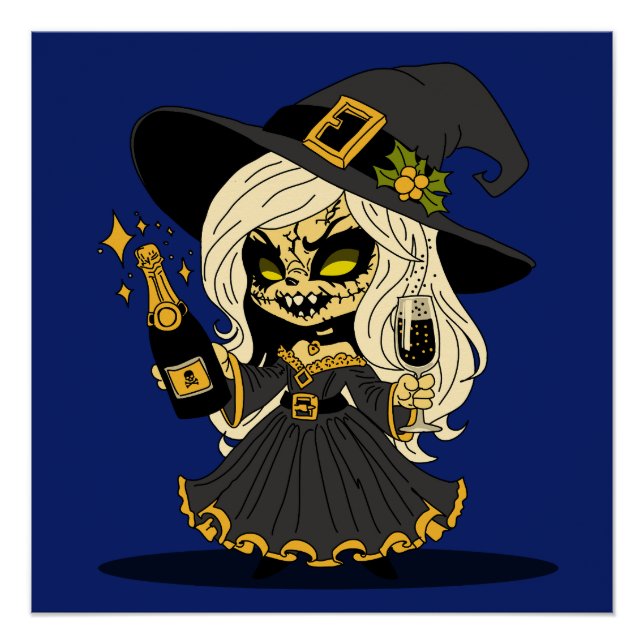 Póster Bruja de Año Nuevo (Anverso)