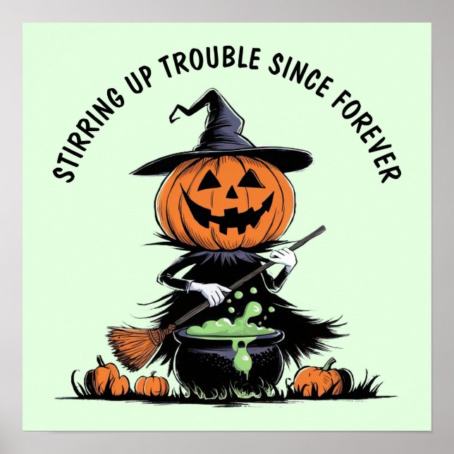 Póster Bruja de calabaza (Frente)