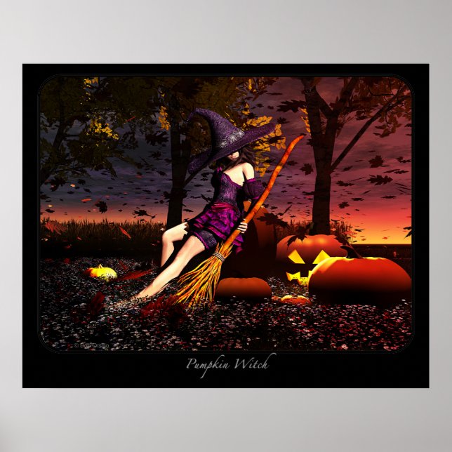 Póster Bruja de calabaza (Frente)