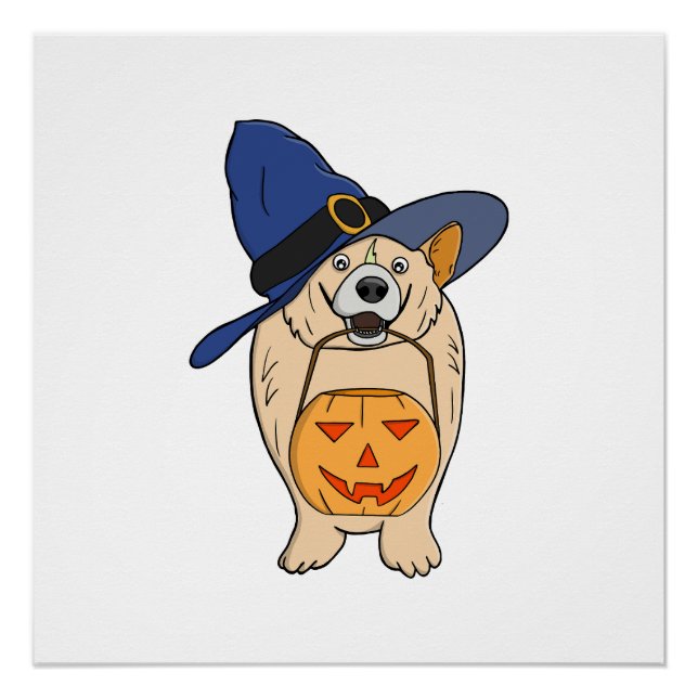 Póster Bruja de Calabaza Perro (Anverso)
