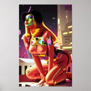 Póster Bruja de ensueño por la metropolis Ken Gage Sci-Fi