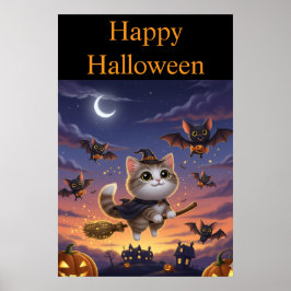 Póster Bruja de Halloween