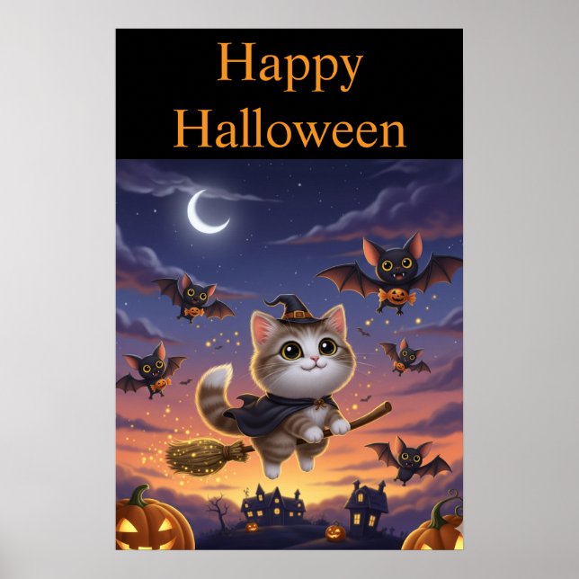 Póster Bruja de Halloween (Frente)