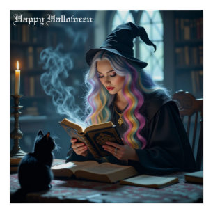 Póster Bruja de Halloween