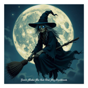 Póster Bruja de Halloween