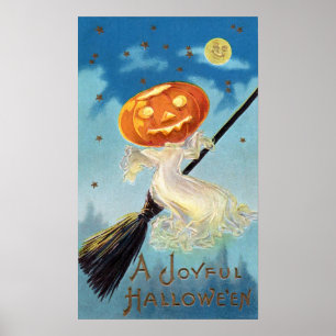 Póster Bruja del fantasma de la calabaza