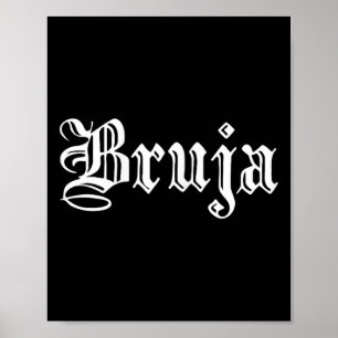 Póster Bruja Dia De Muertos Bruja Mexicana Halloween Latí